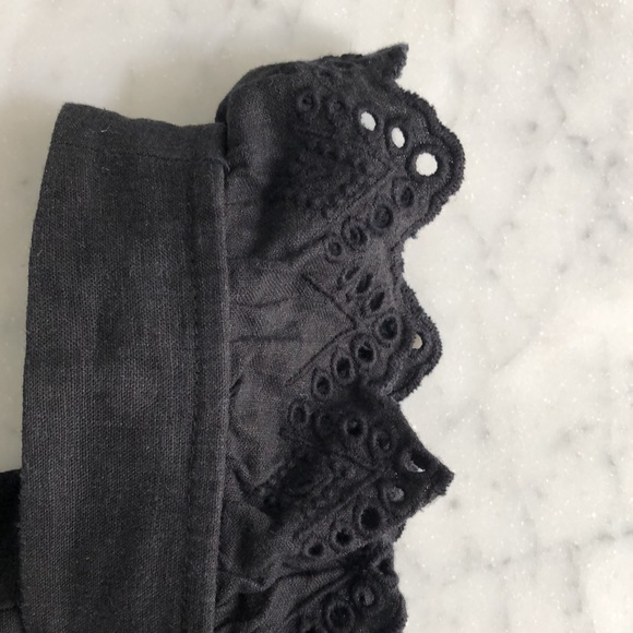 SOLD - Madewell Eyelet Ruffle Strap Button-Up Tank Top - Picture 4 of 7